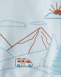 Toddler Boy 2-Piece Mountain Pullover & Pant Set - Blue