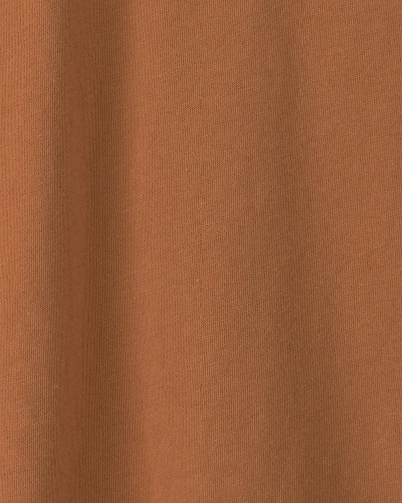 Boys Long-Sleeve Henley T-Shirt - Brown