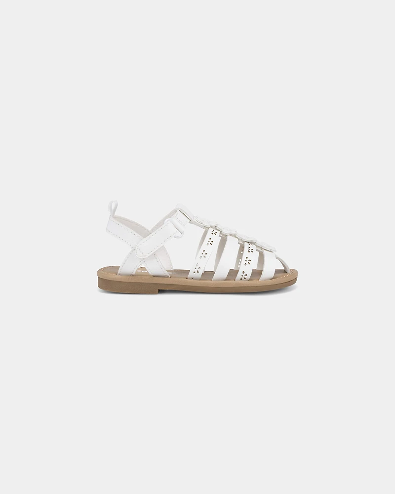 Toddler Girl Floral Sandals - White