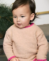 Baby Girl 2-Piece Brushed Sweater & Pant Set - Brown