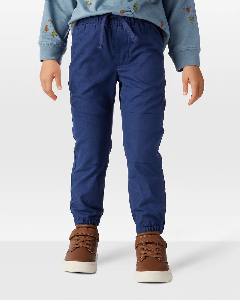 Toddler Boy Cotton Pull-On Fashion Pants - Navy