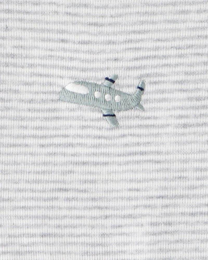 Baby Boy 3-Piece Airplane Print Long-Sleeve Bodysuit & Pant Set - Blue