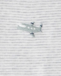 Baby Boy 3-Piece Airplane Print Long-Sleeve Bodysuit & Pant Set - Blue