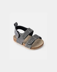 Baby Boy Striped Sandals - Black