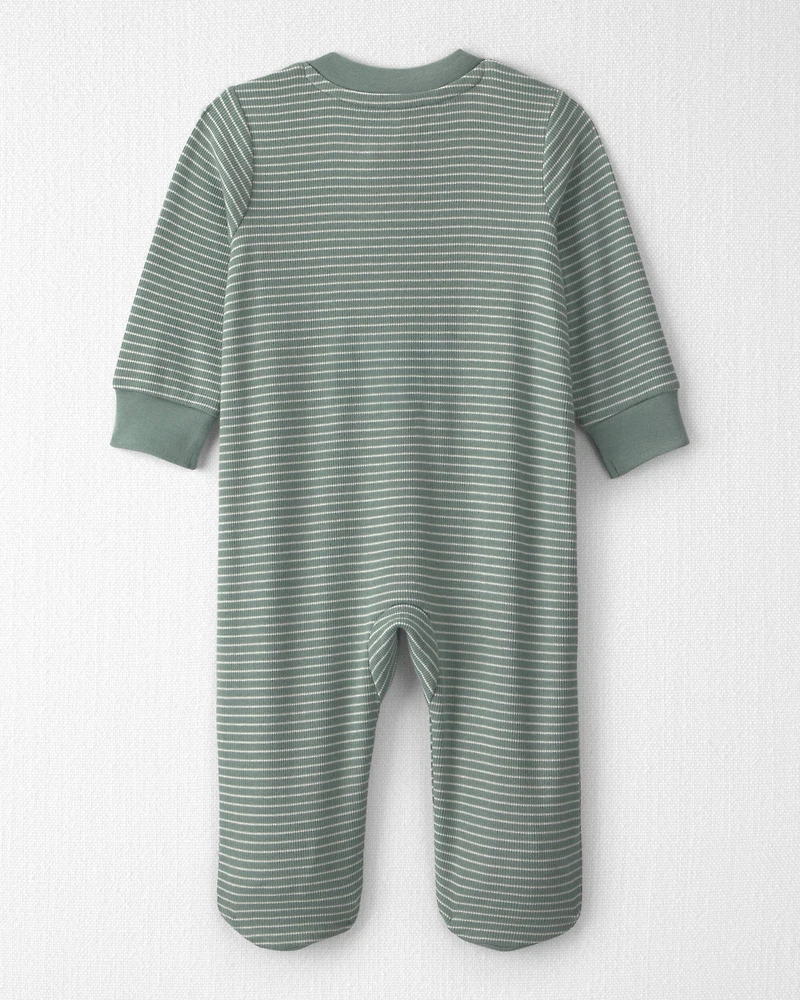 Baby Organic Cotton Ribbed Sleeper Stripes