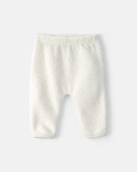 Baby 2-Piece Bear Fleece Long-Sleeve Top & Pant Set - Cream