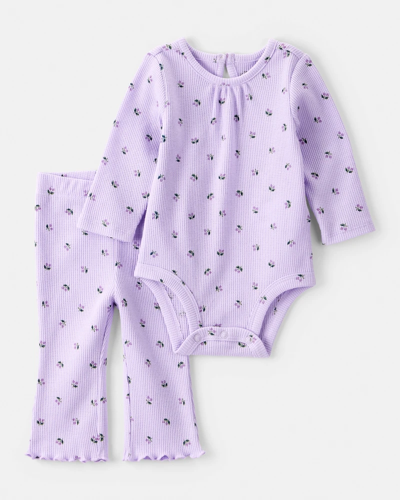 Baby 2-Piece Berry Print Bodysuit Pant Set