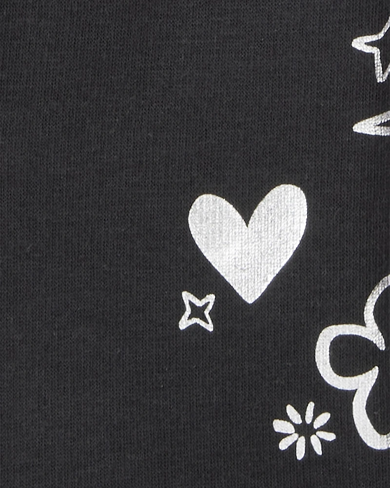 Girls Pull-On Stretch Cozy Leggings - Black