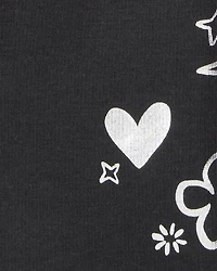 Girls Pull-On Stretch Cozy Leggings - Black