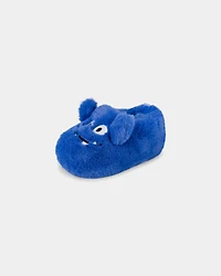 Boys Cozy Monster Slippers - Blue