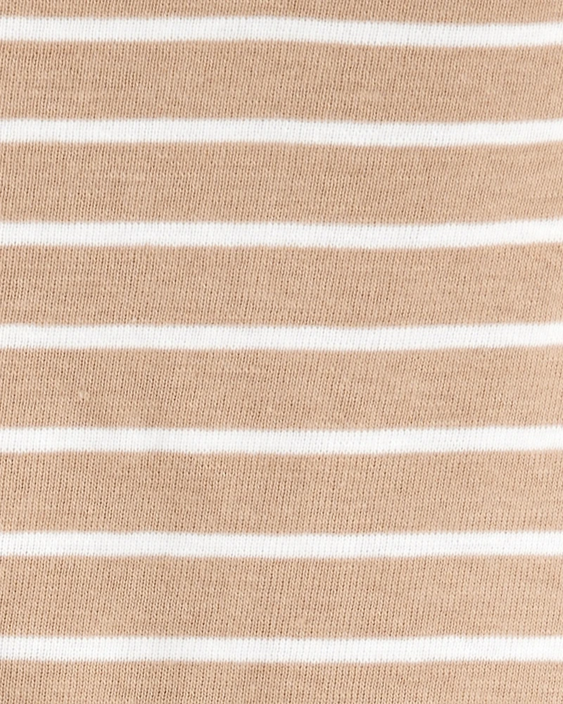 Baby Boy 3-Piece Quilted Vest Outfit Set - Blue/Brown