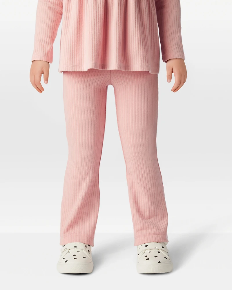 Toddler Girl Cotton Flare Active Pants - Pink