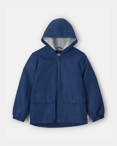 Boys Solid Rain Jacket- Blue