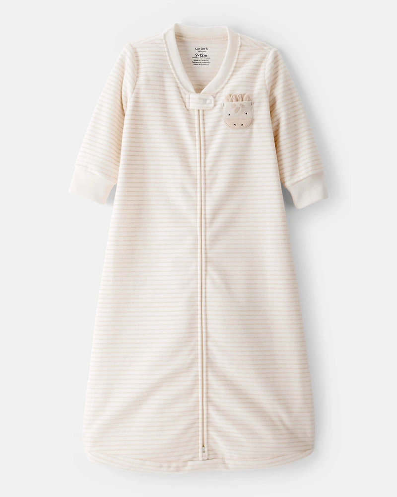 Baby Loose Fit Long-Sleeve Wearable Blanket - White