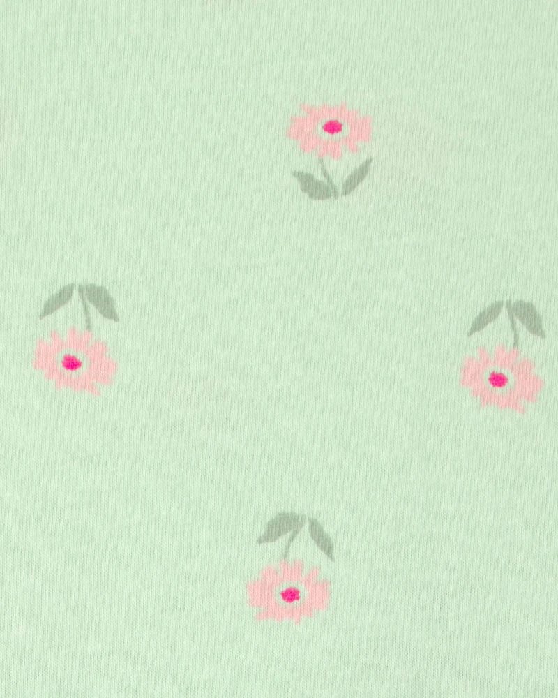 Toddler Girl Floral Short-Sleeve Dress - Green