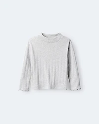 Toddler Girl Mock Neck Long-Sleeve Top - Heather Grey