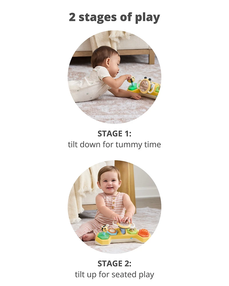 Farmstand See & Bee Steering Wheel & Tummy Time Baby Toy