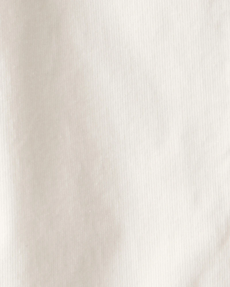 Girls Corduroy Wide-Leg Pants - Ivory