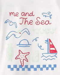 Baby 'Ahoy There' Graphic Tee - White