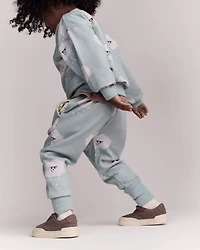 Toddler City Park™ Jogger Pant Rain Cloud Print - Pale Blue