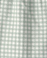 Baby 2-Piece Gingham Top & Short Set - Green