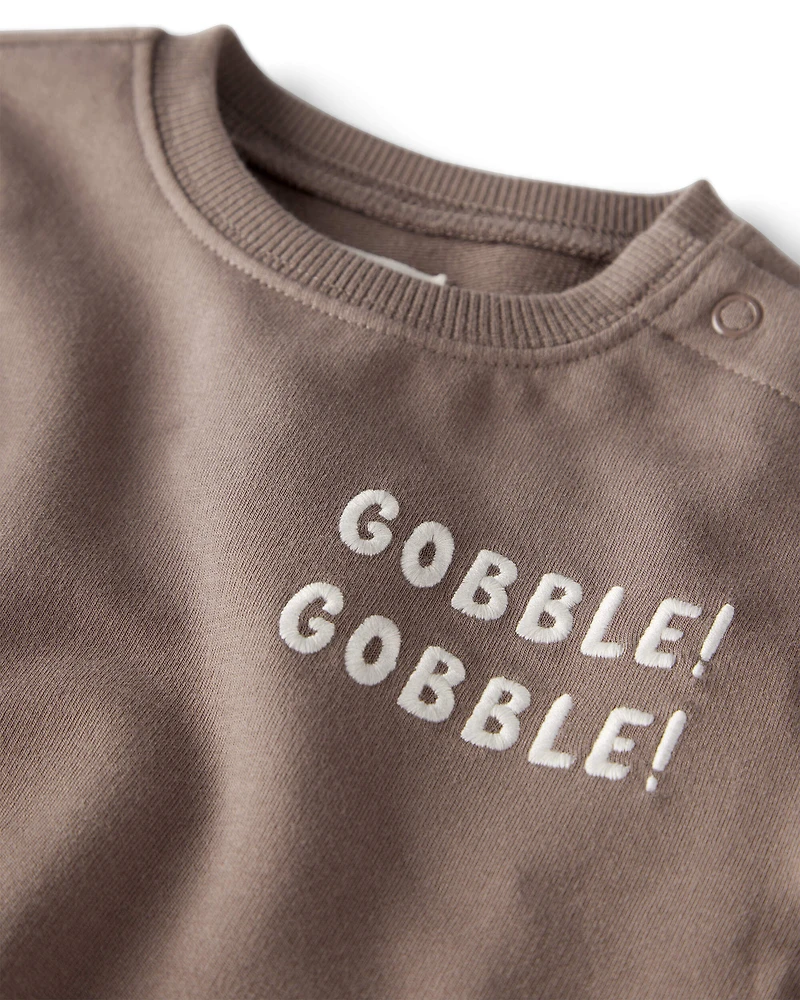 Baby Organic Cotton Gobble French Terry Bubble