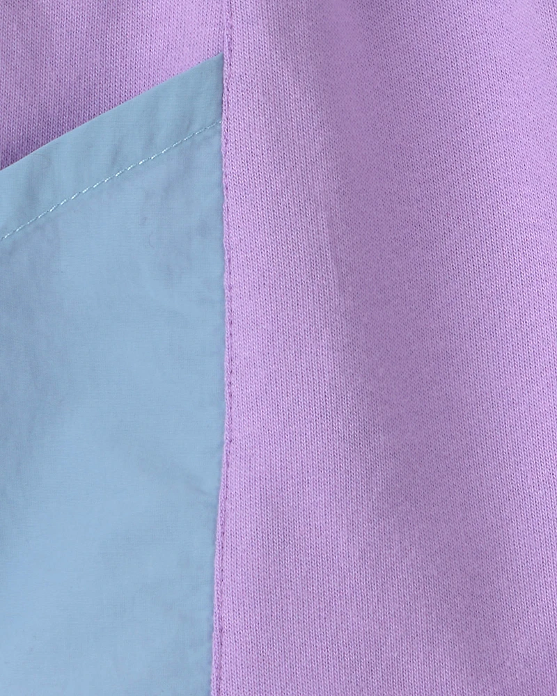 Toddler Girl French Terry Shorts - Purple/Blue