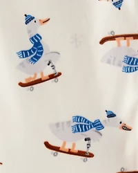 Toddler Boy Goose DreamPlush Snug Fit 2-Piece Pyjamas- Ivory