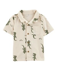 Toddler Alligator Button-Down Shirt