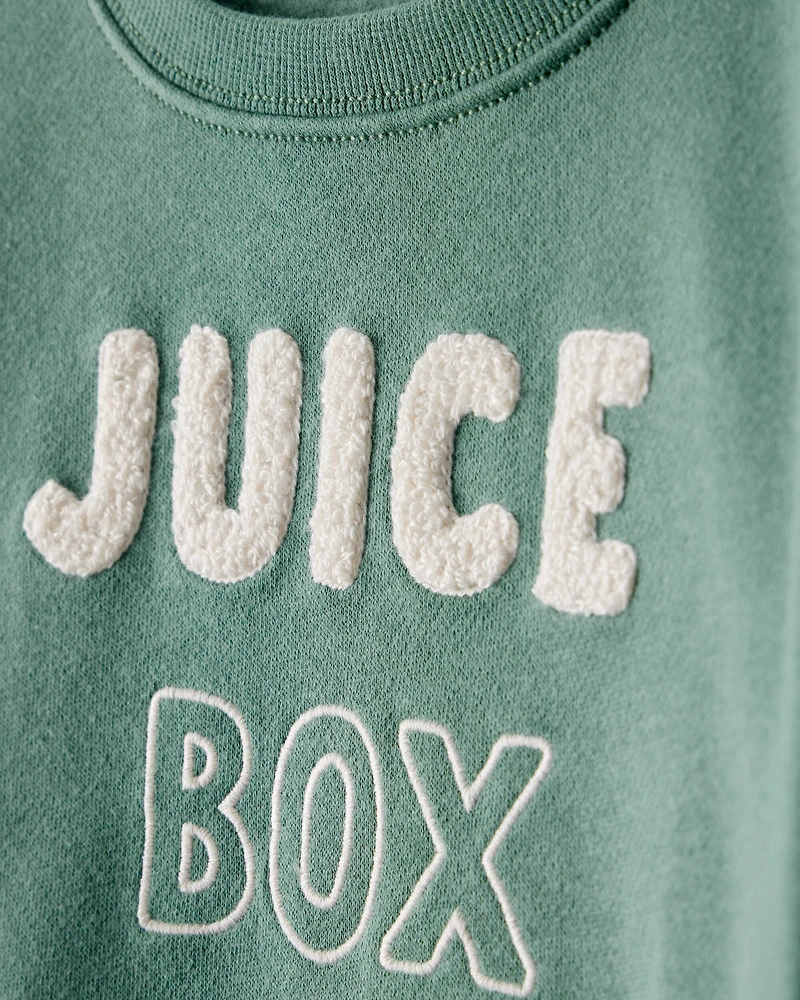 Toddler Boy DayDream Fleece Juice Box Crew Long-Sleeve Tee & Pant Set - Green