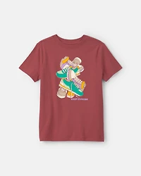 Boys Sneaker Graphic Tee - Brown