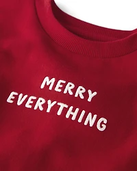 Toddler 'Merry Everything' Fleece Sweatshirt Made with Organic Cotton