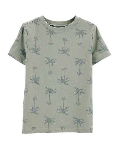 Boys Palm Tree Cotton-Blend - Green