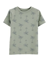 Boys Palm Tree Cotton-Blend - Green