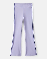 Girls Knit Flare Active Pants - Blue