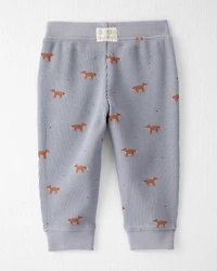 Baby Organic Cotton Waffle Knit Set Shadow Fox Print