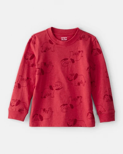 Toddler Boy Mammoth Long-Sleeve Graphic Tee - Red
