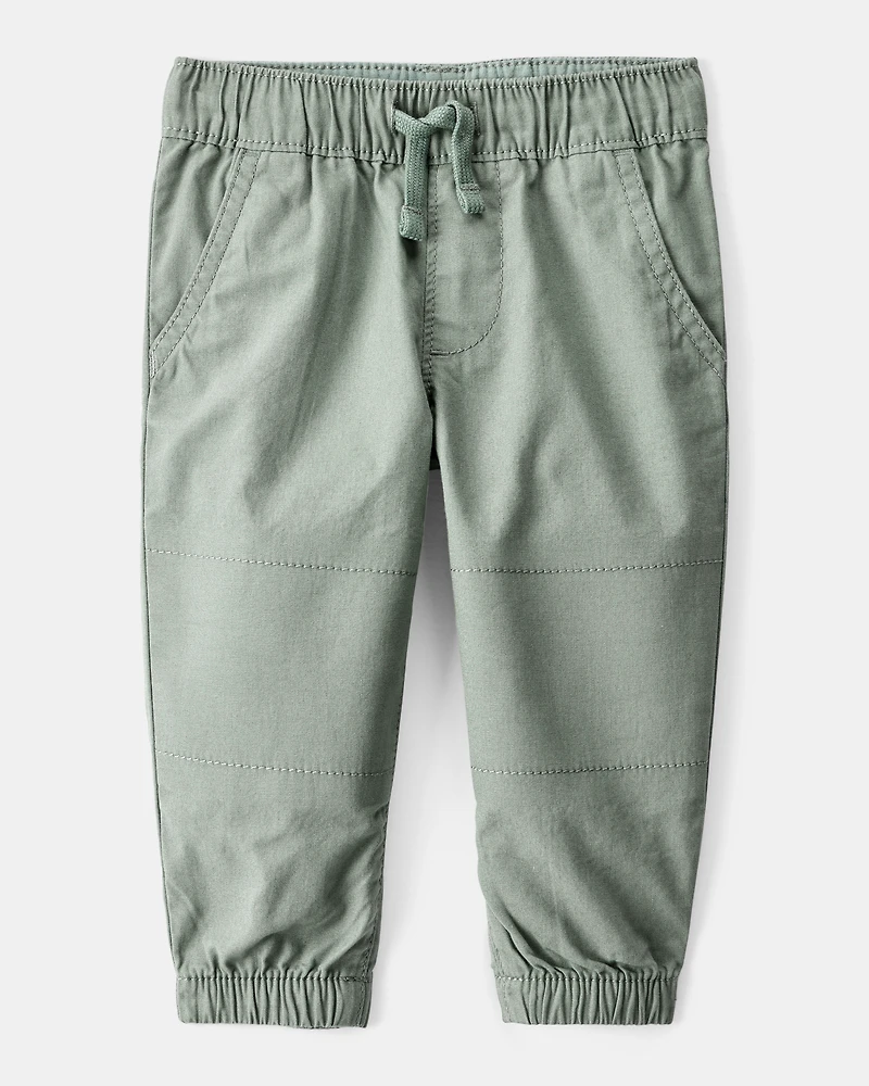Baby Boy Cotton Pull-On Fashion Pants - Green