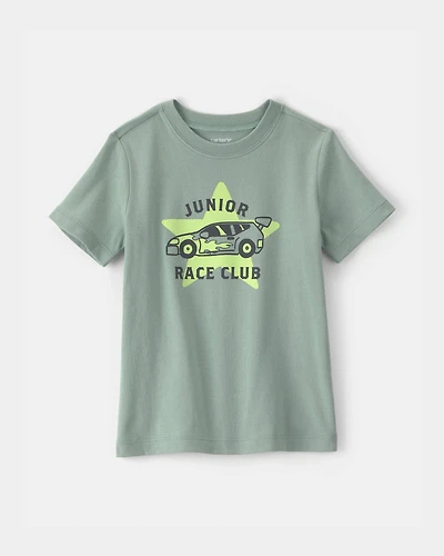 Toddler Boy 'Junior Race Club' Graphic Tee - Green