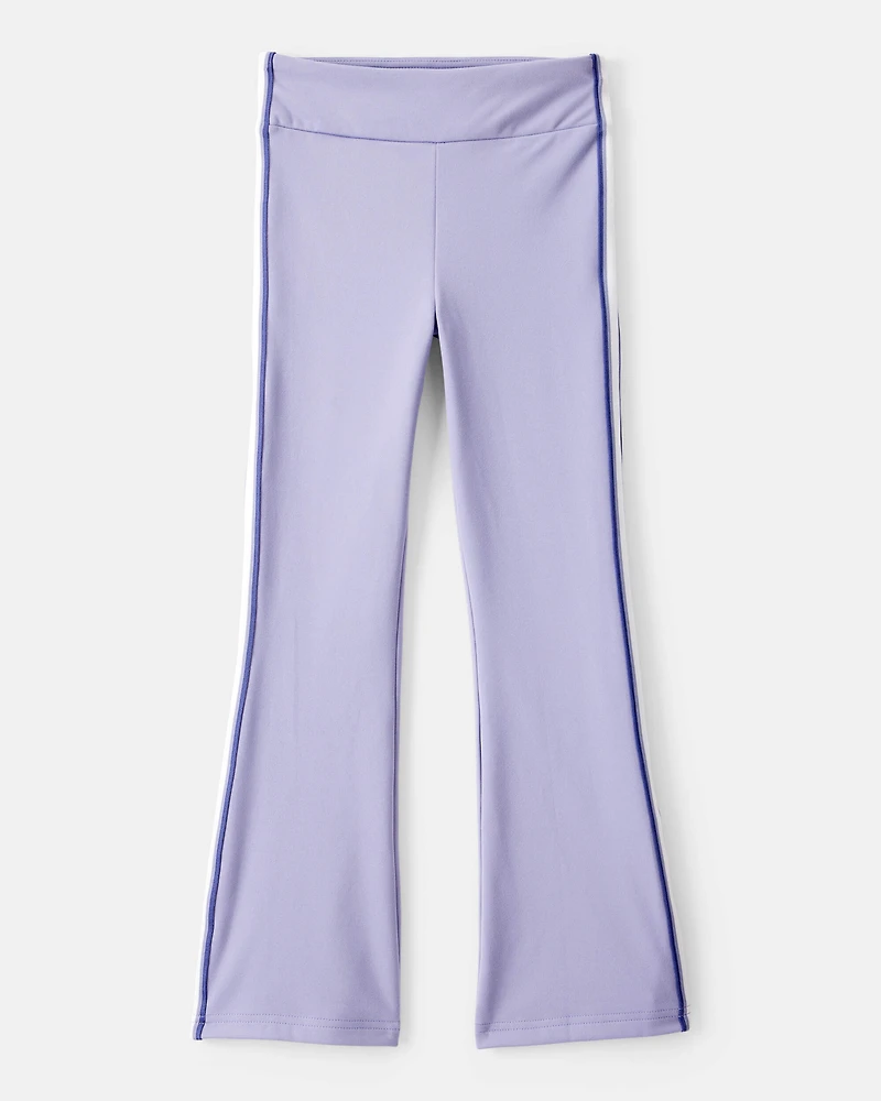 Girls Knit Flare Active Pants - Blue