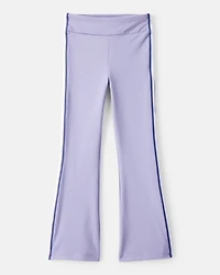 Girls Knit Flare Active Pants - Blue