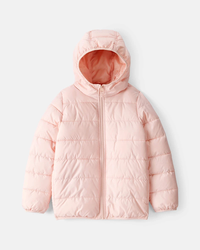 Girls Midweight Packable Puffer