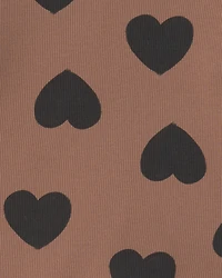 Toddler Girl 2-Piece Heart Long-Sleeve Top & Pant Set - Brown