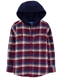 Kid Cozy Flannel Hooded Top