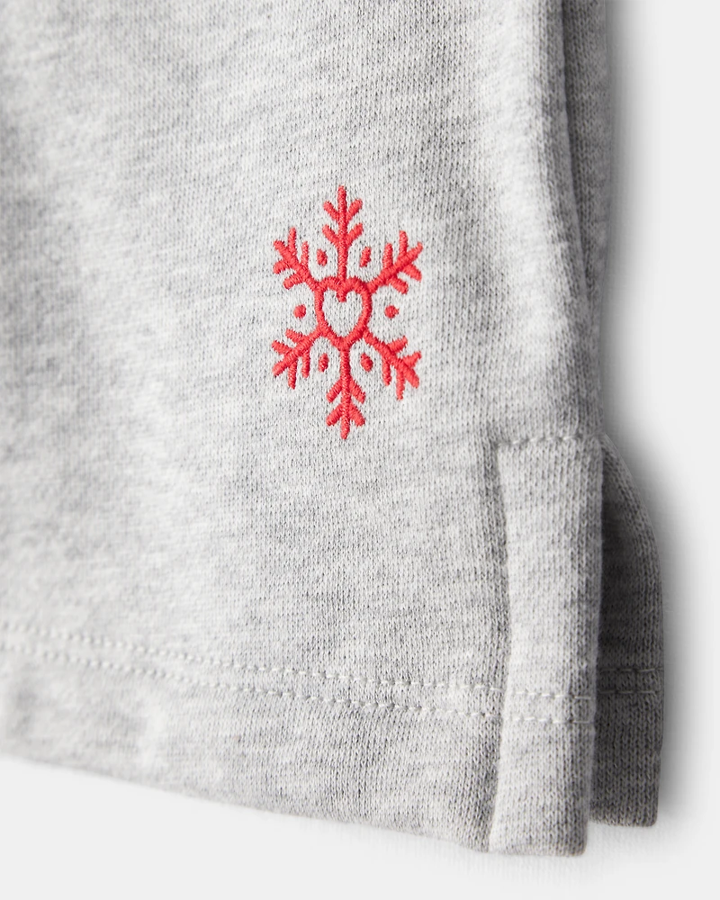 Toddler Girl Mock Neck Long-Sleeve Dress - Grey