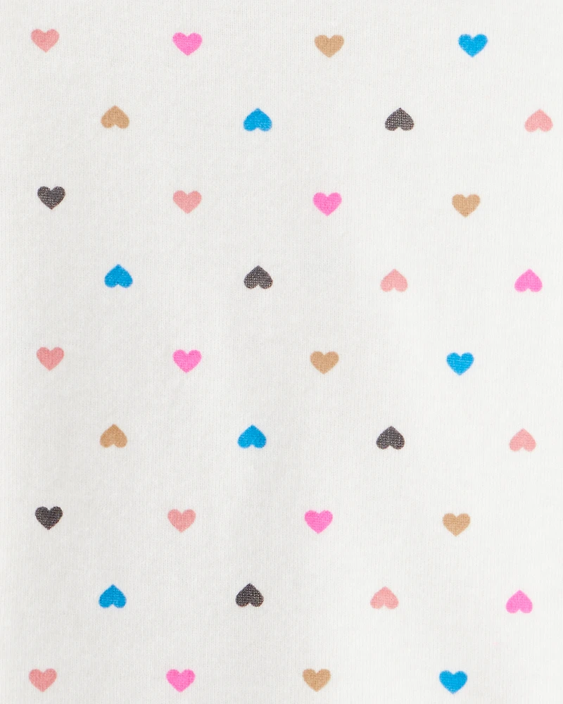 Toddler Girl Heart Velour Dress Set - Pink