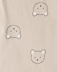 Baby Boy 5-Pack Dog Print Multipack Bodysuits - Blue/White/Navy/Brown