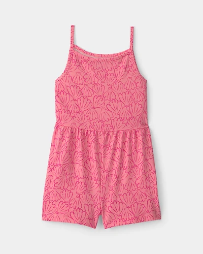 Girls Shell Romper - Pink