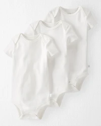 Baby Boy 3-Pack Organic Cotton Rib Bodysuits