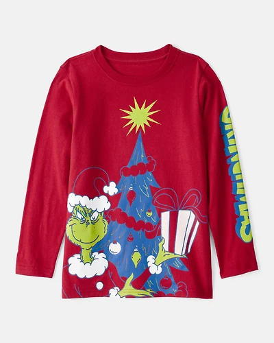 Kid Dr. Seuss™ The Grinch Long-Sleeve Graphic Tee - Red